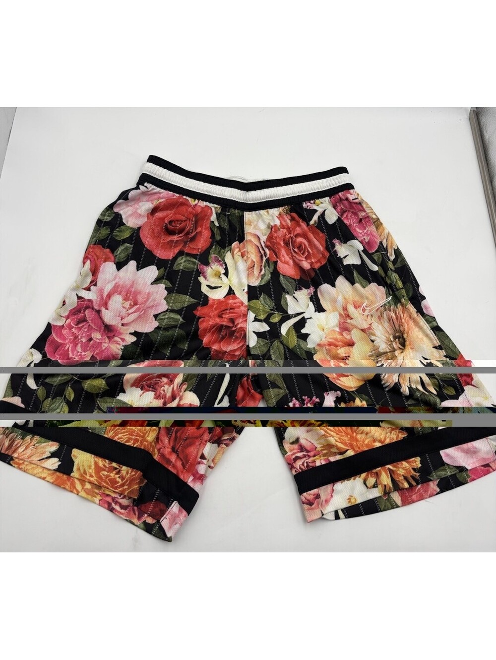 Nike Dri-FIT Floral Basketball Shorts Men’s Large Black Rose Flower Print M!!!
